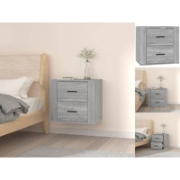 VidaXL Wand-Nachttisch Grau Sonoma 50x36x47 cm