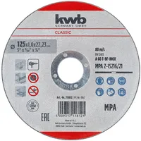 KWB 711812 Trennscheibe gerade 125 mm