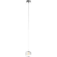 Brilliant Rafa 1-flg. 7W 30 cm chrom/rauchglas