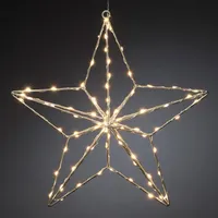 Konstsmide 1802-993 Türkranz mit Beleuchtung Stern Bernstein LED Silber