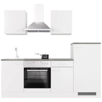 Flex-Well Classic Küchenzeile Lucca 220 cm Weiß matt -