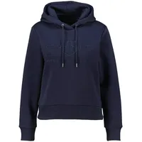 GANT Reg Tonal Shield Kapuzenpullover Evening Blue XS
