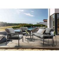 Destiny Sofa Set GENUA 1xSofa, 2xSessel, 2xTisch Ø60x40cm &
