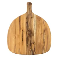 Aida raw Pizzaschneidebrett »RAW Teak«, organisches Design braun