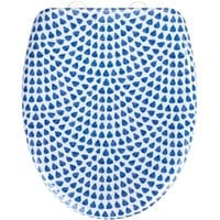 Wenko WC-Sitz mit Absenkautomatik Weiß-Blau