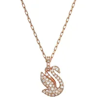 Swarovski Kette mit Anhänger Iconic Swan Weiß/Roségold