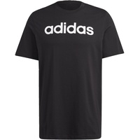 Adidas Essentials Single Jersey Linear Embroidered Logo T-Shirt Schwarz,