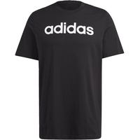 Adidas Essentials Single Jersey Linear Embroidered Logo T-Shirt Black