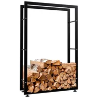 CLP Kaminholzständer Keri V2 schwarz/25x80x125 cm