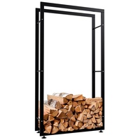 CLP Kaminholzständer Keri V2 schwarz/25x80x150 cm
