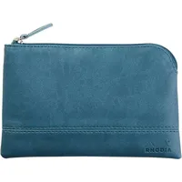Rhodia Rhodiarama Etui aus Kunstleder Reißverschluss, 11x17 cm Pfaugrün