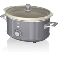 Swan SF17021GRNEU Slow Cooker 3,5L, Antihaft-Keramisches PFOA- und PTFE-freies,