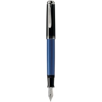 Pelikan Kolbenfüllhalter Souverän M405 Feder B schwarz/blau