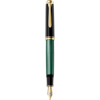 Pelikan Souverän M800 Kolbenfüller schwarz/grün/gold B (breit)