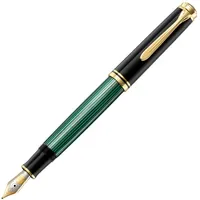 Pelikan Souverän M800 Kolbenfüller schwarz/grün/gold B (breit), 1 St.
