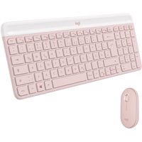 Logitech MK470 Slim Wireless Keyboard and Mouse Combo rosa,