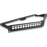 DeLock (19") Keystone Patchpanel 24 Port mit Entlastungsschiene 1