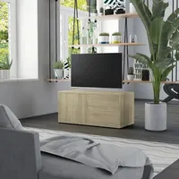 VidaXL Sonoma-Eiche TV-Lowboard 80x34x36 cm Holzwerkstoff