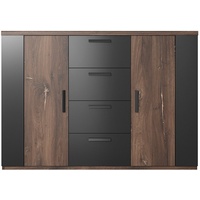 Lomadox Kommode Schlafzimmer SOLMS-83 in Flagstaf Eiche dunkel Nb.