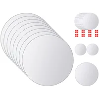VidaXL 16-tlg. Spiegelfliesen-Set Rund Glas