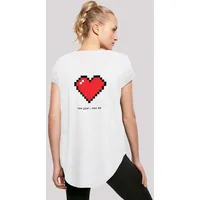 F4NT4STIC Long Cut T-Shirt Pixel Herz Happy New Year