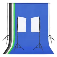VidaXL Fotostudio-Set mit Beleuchtung und Hintergrund