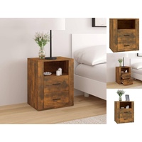 VidaXL Nachttisch Räuchereiche 50x36x60 cm Holzwerkstoff