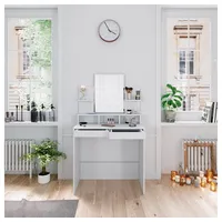 Vicco Schminktisch Ania Weiß, 2 Schubladen Spiegel