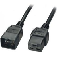 Bachmann Netzkabel IEC320/C19-C20 16A/250V Kaltgeräteanschluss, schwarz, 0,5 m),