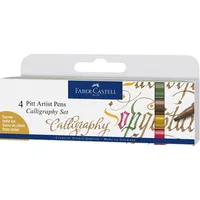 Faber-Castell 167505 Tuschestift Pitt Artist Pen Calligraphy Set, 2,5