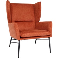 Mendler Lounge-Sessel HWC-L62, Ohrensessel Cocktailsessel Sessel Polstersessel, Stoff/Textil Metall