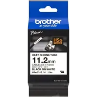 Brother HSe-231E Schrumpfschlauch, 11.2mm, schwarz/weiß