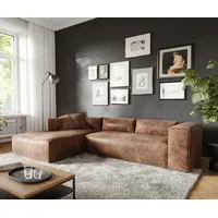 DeLife Eckcouch Brom 260x175 cm Mikrofaser Braun Recamiere links