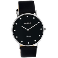 Oozoo Leder Unisex Uhr C20247 Analog Quarzuhr Armband schwarz