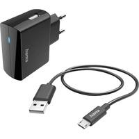 Hama Ladegerät mit Ladekabel Micro-USB 12W 1.0m schwarz (201622)
