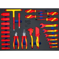 BGS Werkstattwageneinlage 3/3: VDE-Steckschlüssel-Satz Antrieb Innenvierkant 10 mm (3/8")
