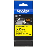 Brother Original Heissschrumpfschlauch schwarz auf gelb HSE611E