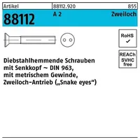 Industrial Quality Supplies DIN 963 Diebstahlhemmende Senkkopfschraube M4x16 Edelstahl