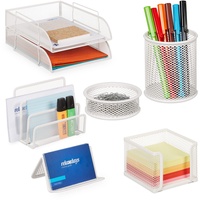 Relaxdays Schreibtisch Organizer Set 7-teilig