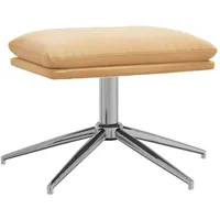 VidaXL Fußhocker Creme 60x60x35 cm Mikrofasergewebe