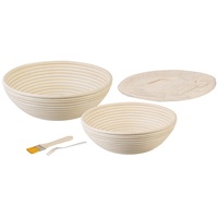 Rosenstein & Söhne 2er-Set Gärkörbe, Ø 25 & 30