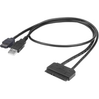 Akasa Flexstor eSATA Kabel, SATA 3Gb/s auf USB/eSATA Y-Kabel