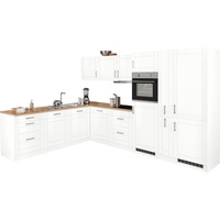 Kochstation Winkelküche »KS-Tinnum«, mit E-Geräten, Stellbreite 240/330 cm weiß