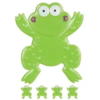 Relaxdays Badesticker Frosch im 5er Set grün