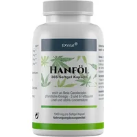 Exvital EXVital® Hanföl Kapseln hochdosiert mit 1000mg Hanfsamenöl, Omega