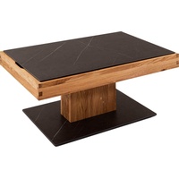 Vierhaus Couchtisch Nero Wildeiche schwarz höhenverstellbar 90 x 45