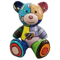 Casa Padrino Luxus Designer Dekofigur Teddybär Bunt 33 x