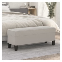 VidaXL Sitzbank Hellgrau 100x35x41 cm Mikrofasergewebe