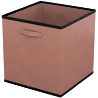 Intirilife 6x faltbare Aufbewahrungs-Stoffbox in Braun - 26.7 x