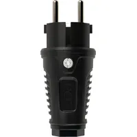 PCE PC Electric 0522-ss Schutzkontaktstecker Vollgummi Schwarz IP54
